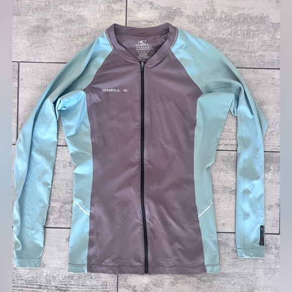 O'Neill Tops - O’Neill WOMEN'S Rash Guard NEO-SKINS FRONT ZIP JACKET Sz Med EUC